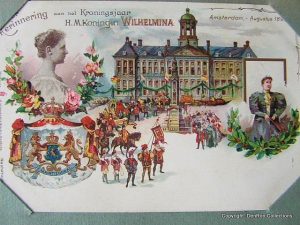 Kaart gemaakt in 1898 ter herinnering aan het Kroningsjaar.