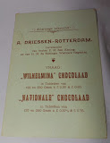 achterkant Driessen chocolade reclame