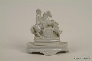 Porselein beeldje Koning stadhouder Willem III te paard